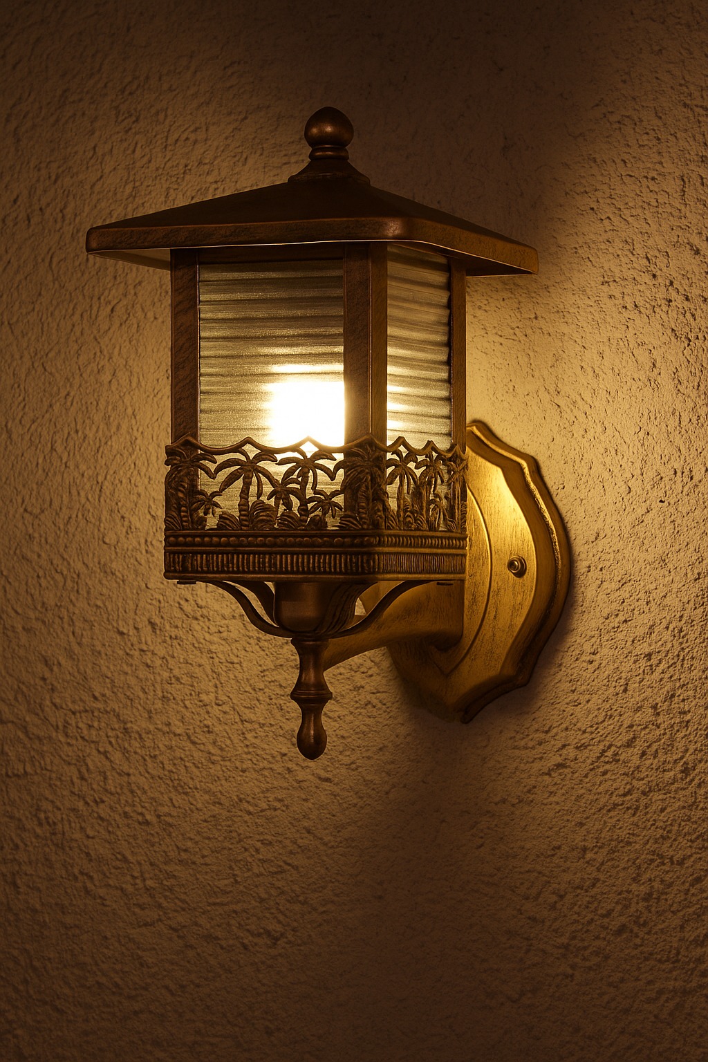 კედლის ლამპიონი  10-13 BK (ოქროსფერი) 16,5სმX16.5სმX20სმ